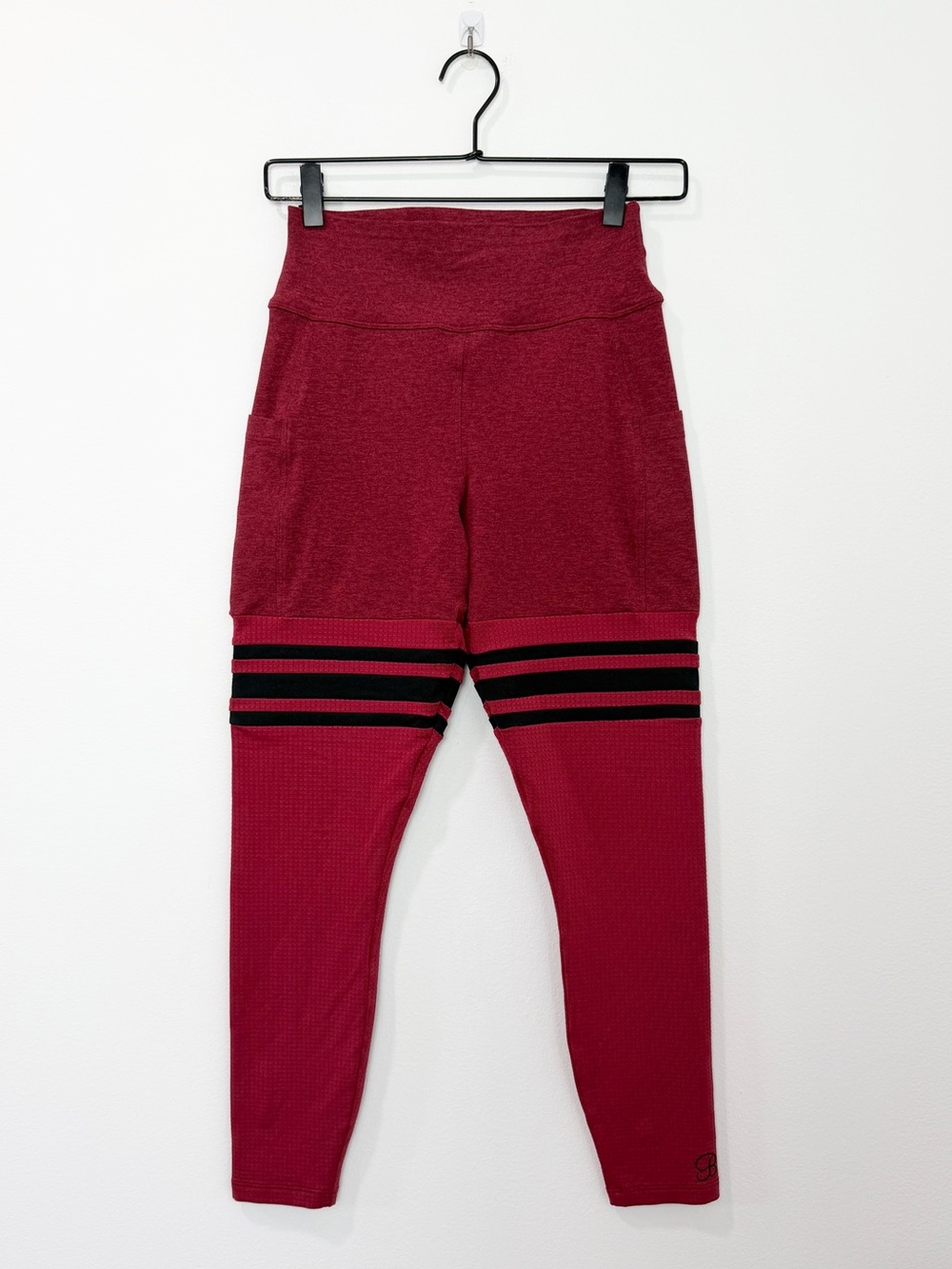 Bombshell Sportswear Thigh High Red Leggings Activewear